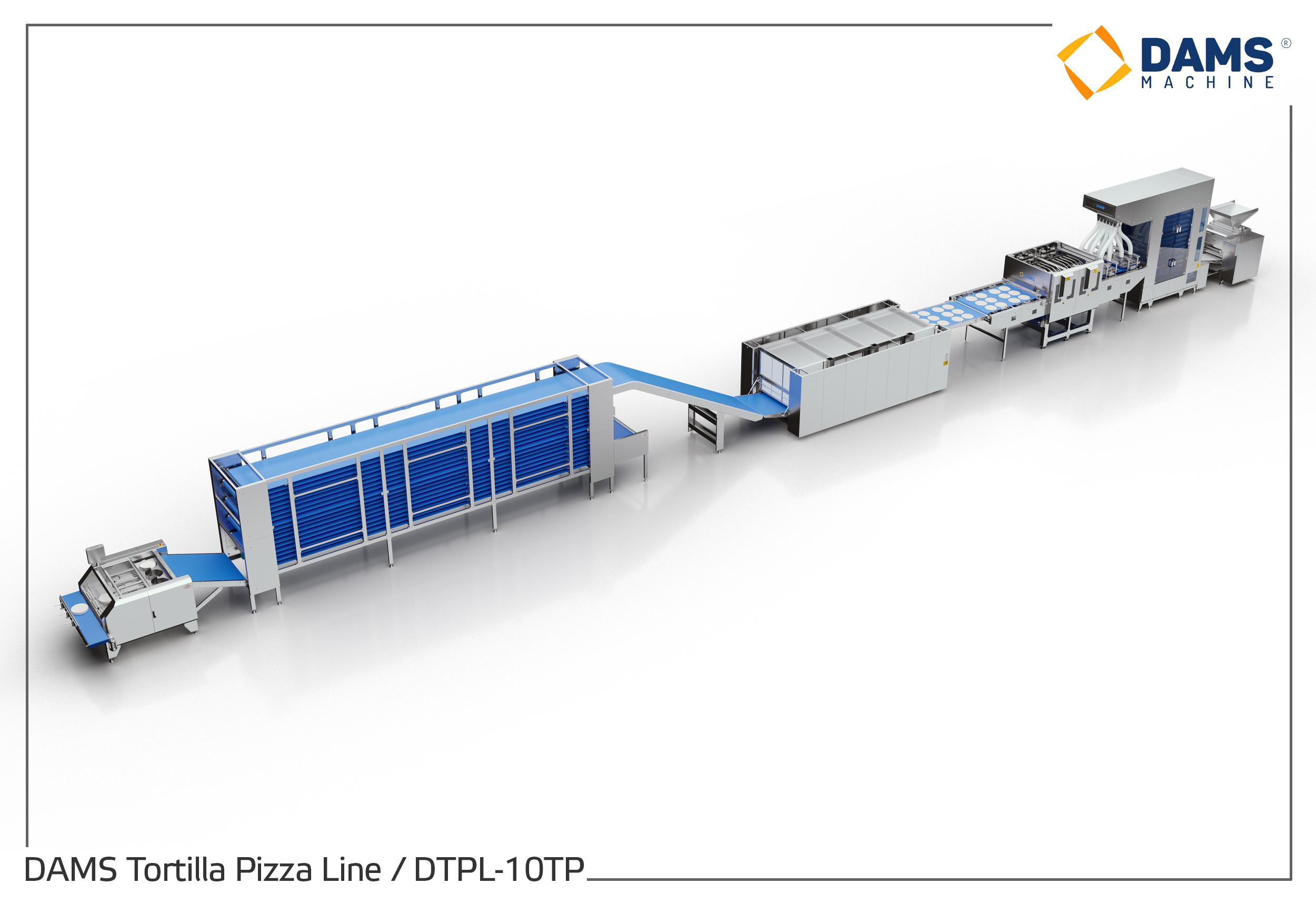 Linha de Produção de Tortilhas DAMS 10.000 unid/hora / DTPL - 10TP