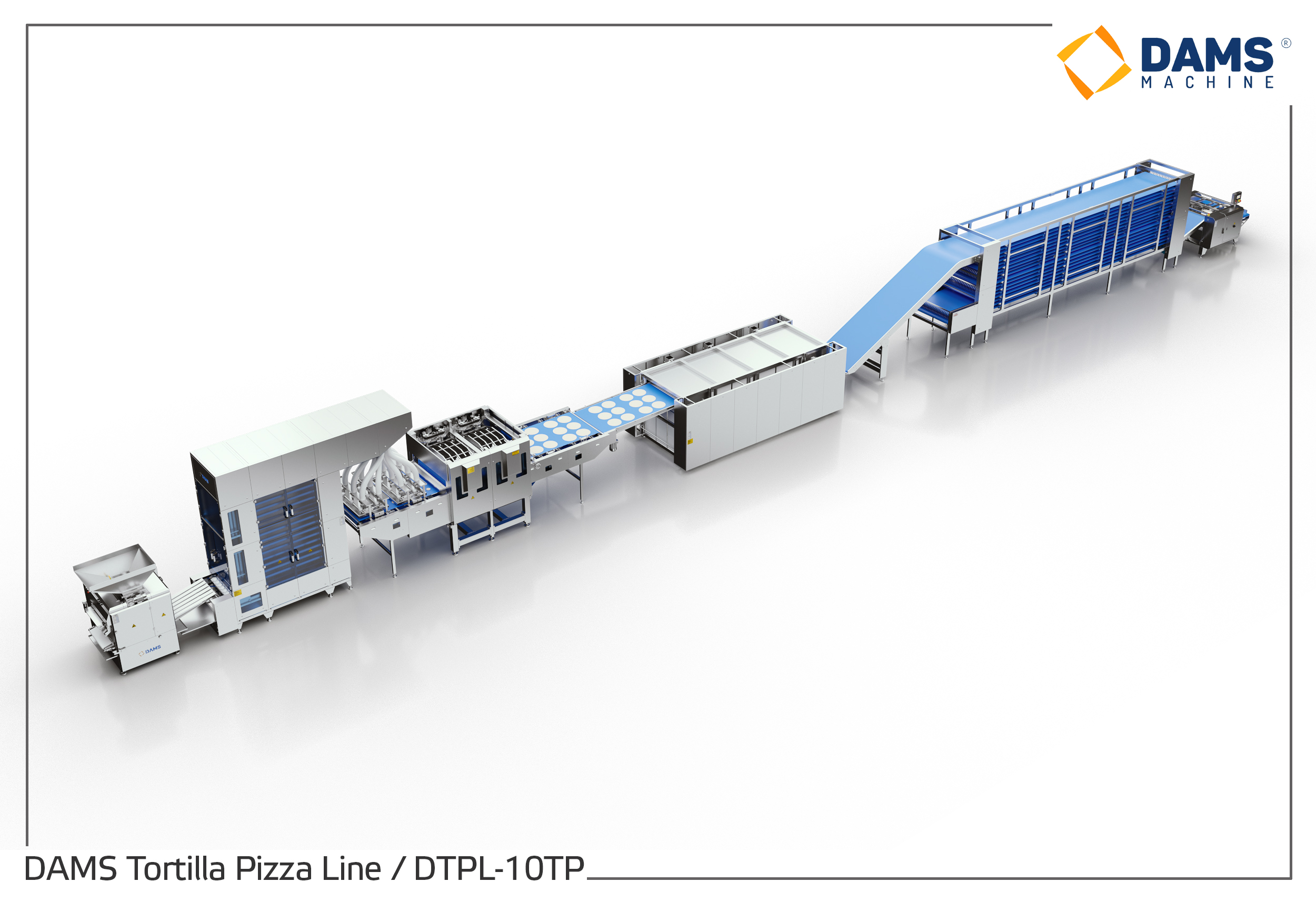 Linha de Produção de Tortilhas DAMS 6.000 unid/hora DTPL - 60TP